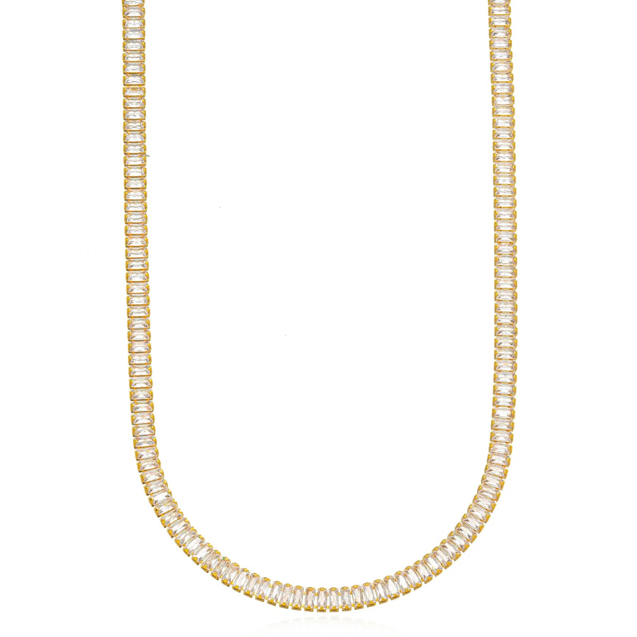 Cristais baguete dourado