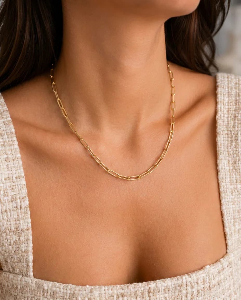 Cartier elos lisos 35cm dourado