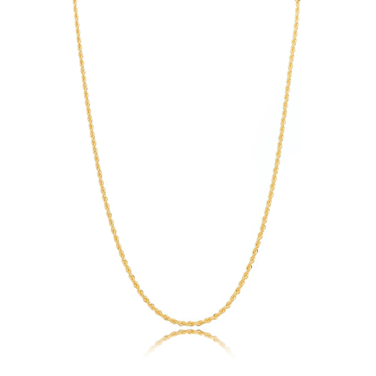 Cordão baiano fino liso dourado