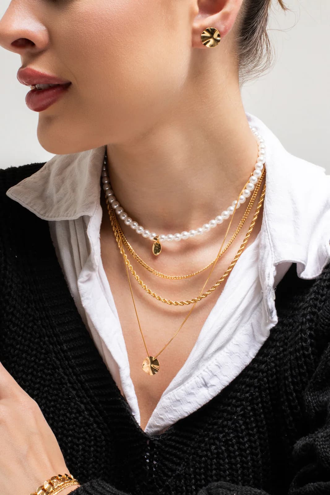 Elo grumet liso dourado