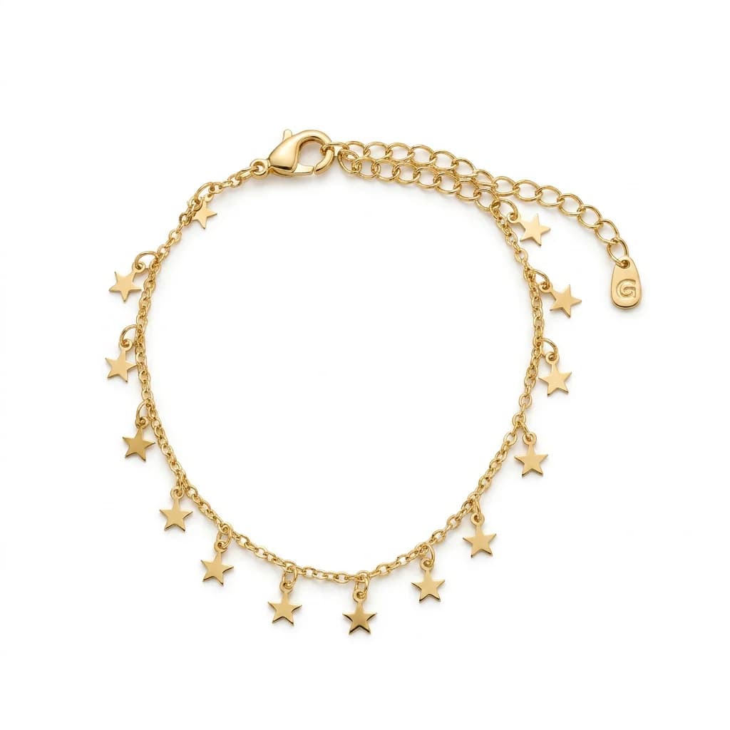 Estrelas lisas dourado