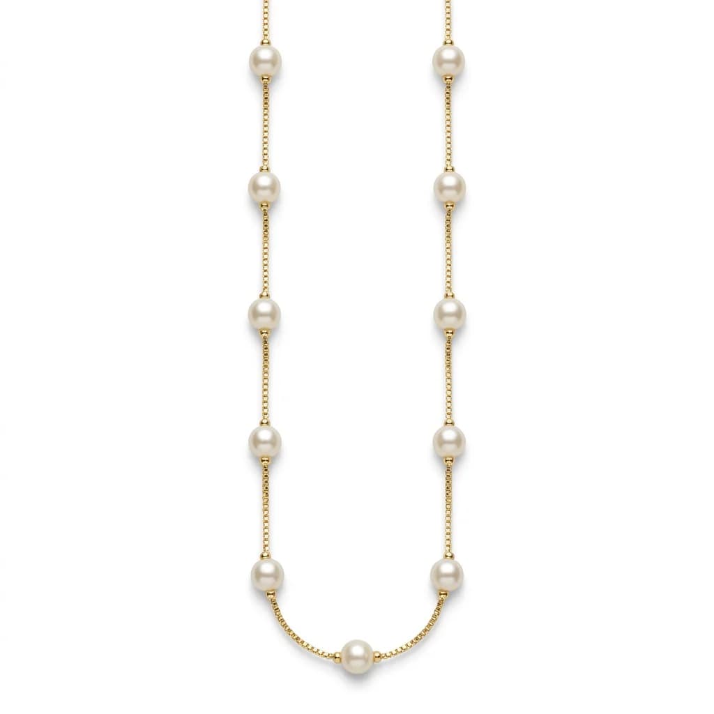 Pérolas 6mm 60cm dourado