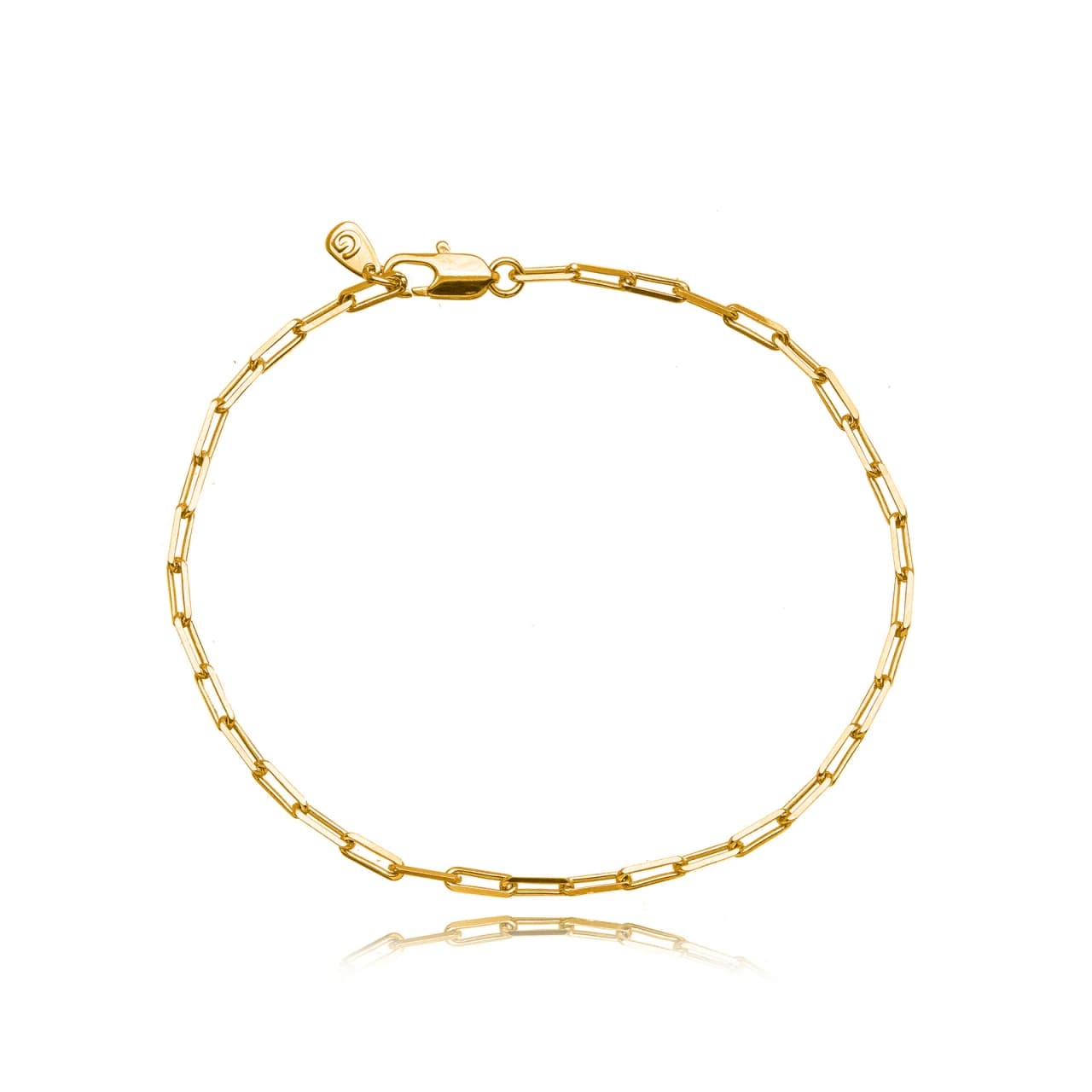 Masculina elos lisos dourado