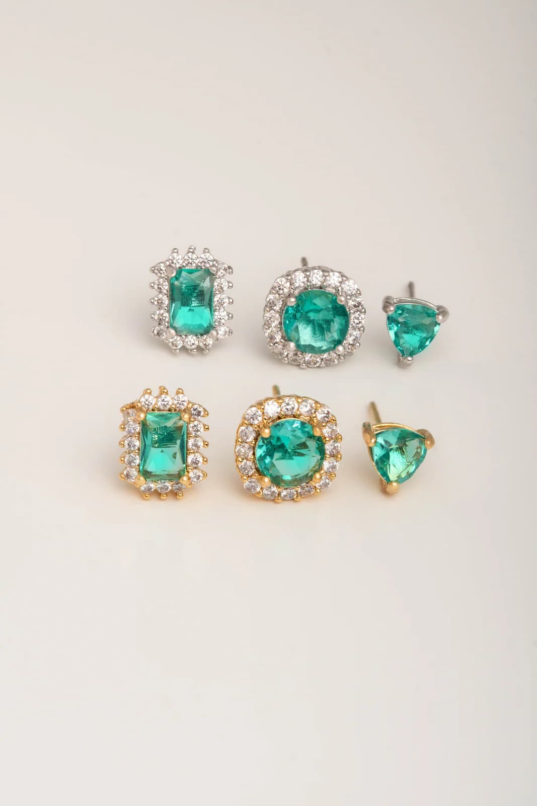 Trio cravejado dourado - turmalina