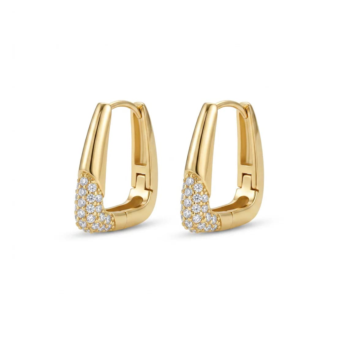 Argola micro zircônia dourado
